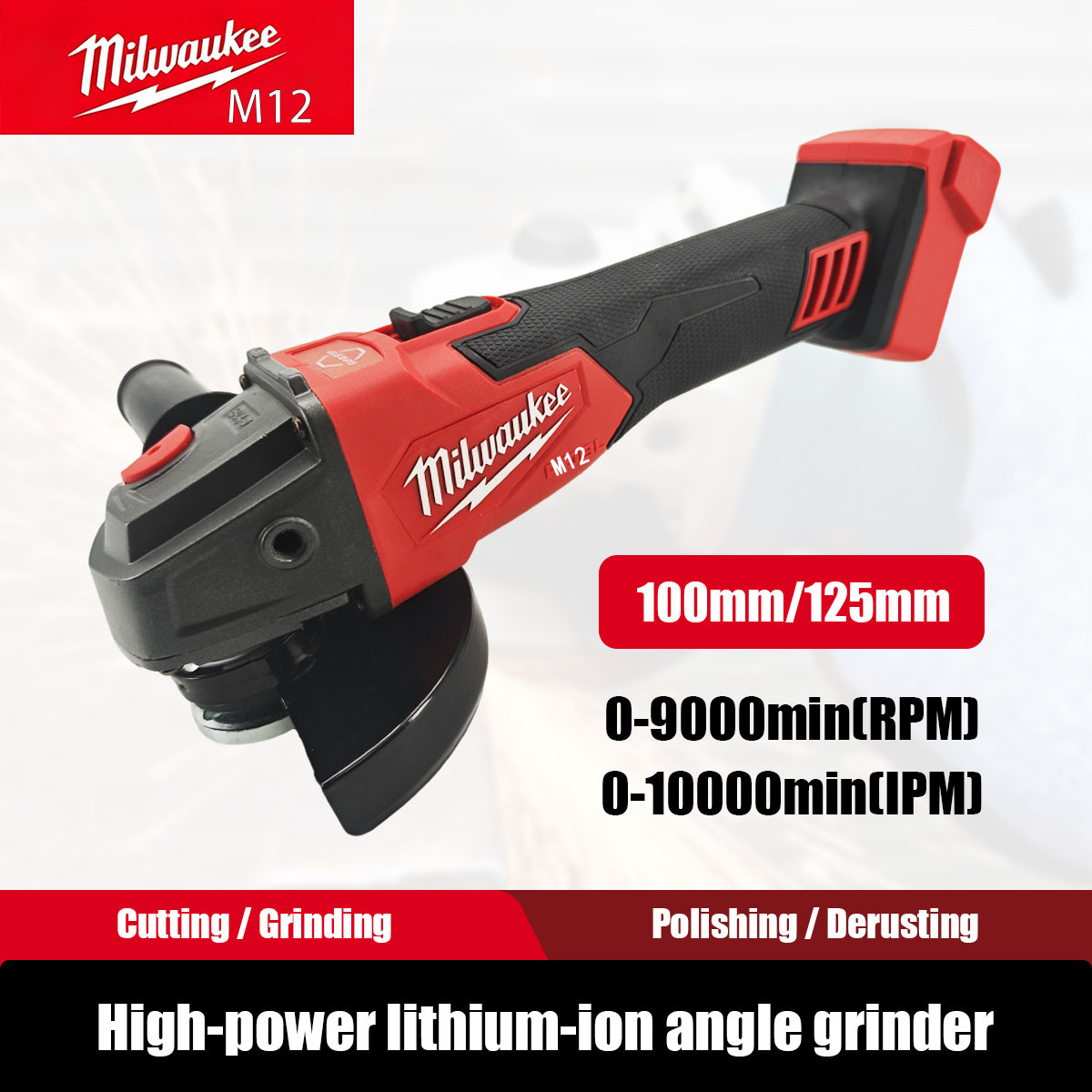 Brushless Angle Grinder Battery Powered - Milwaukee M12 M18 Borstelloze Slijptol Elektrisch