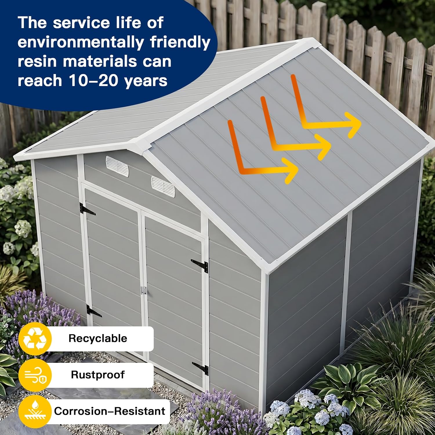 Garden Tools - 8x6 FT Buitenberging met vloer, waterdicht