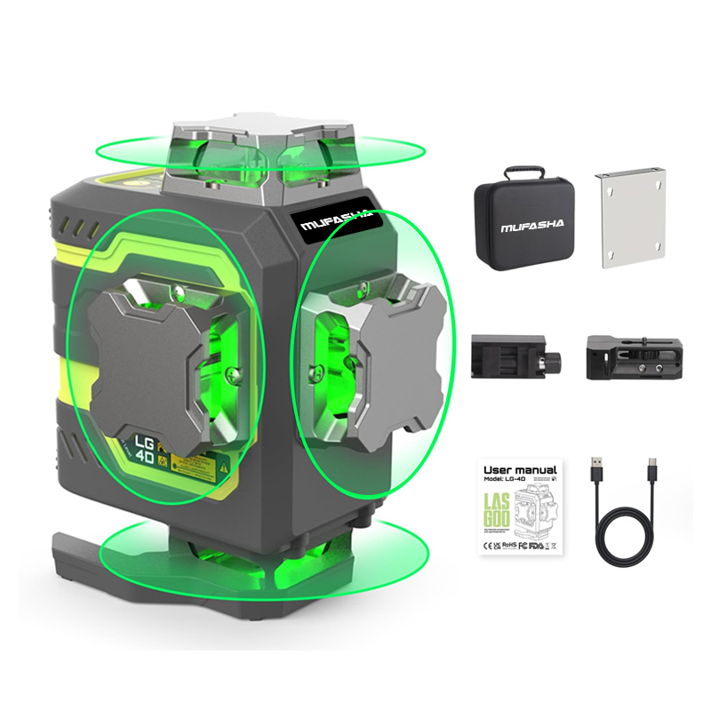 Laser Level 16 Lines 4D Green - 16-lijns laserwaterpas 360° zelfnivellerend 4x360 °