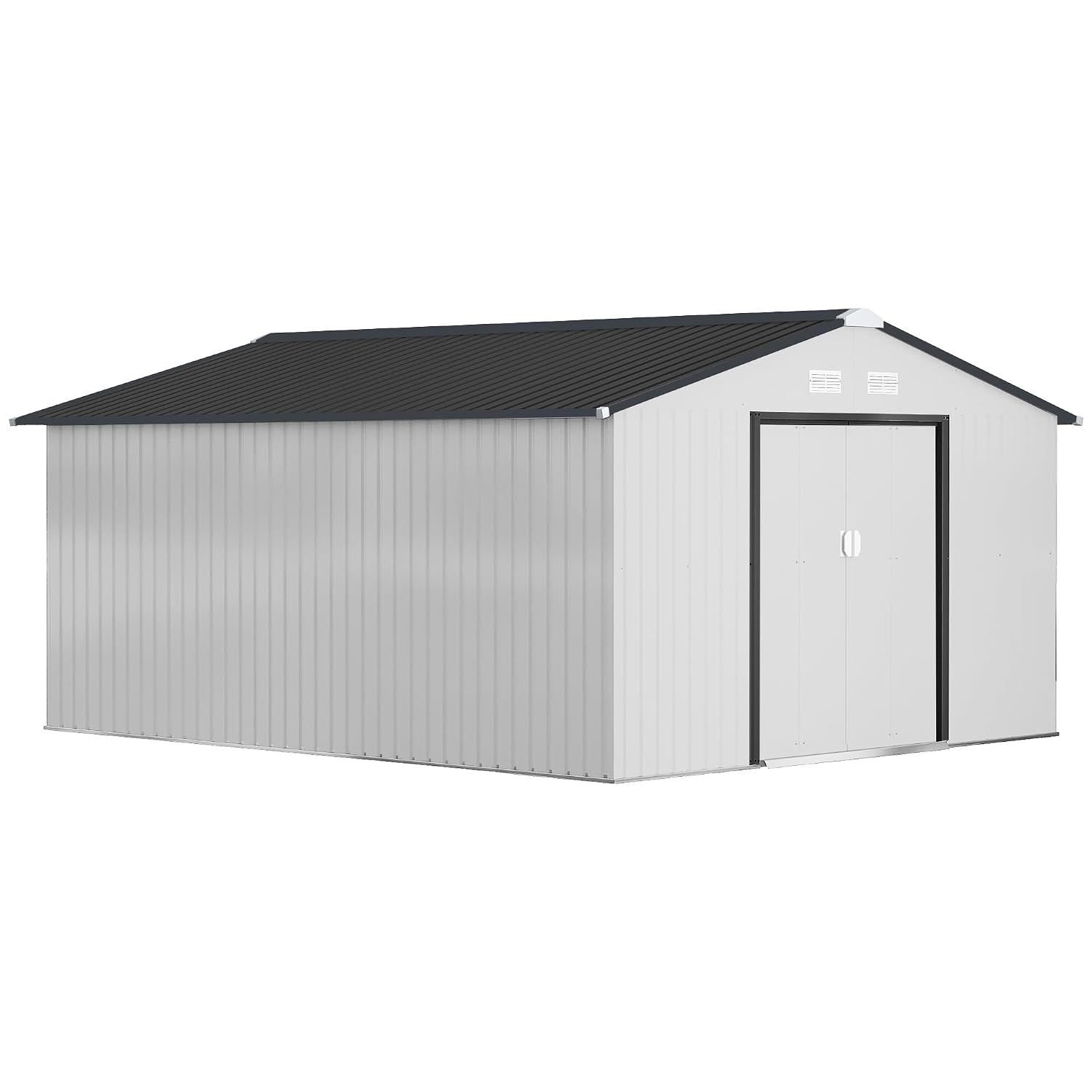 Garden Tools - 11x13ft Buitenberging Metalen Tuinberging Wit, Op