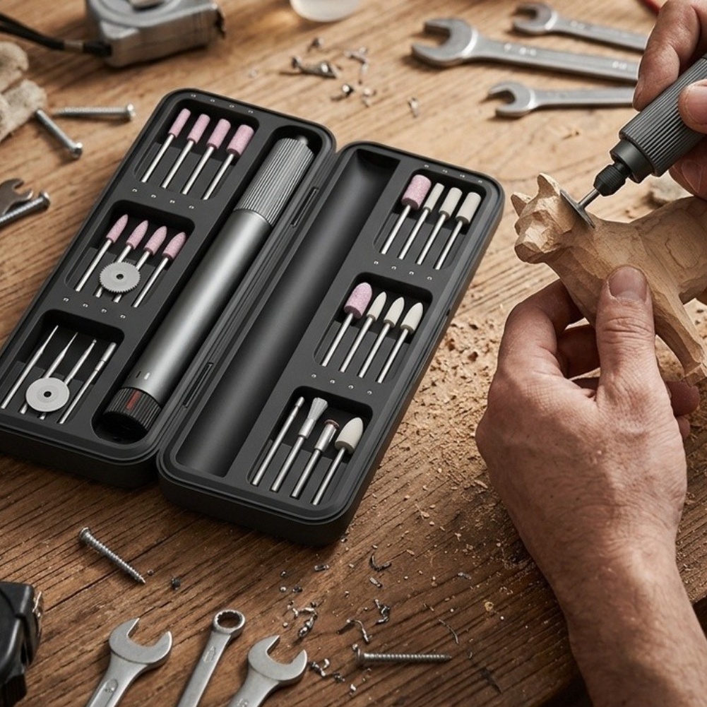 Cordless Rotary Tool Kit Accessories - Draadloze roterende gereedschapsset met 24 accessoires,