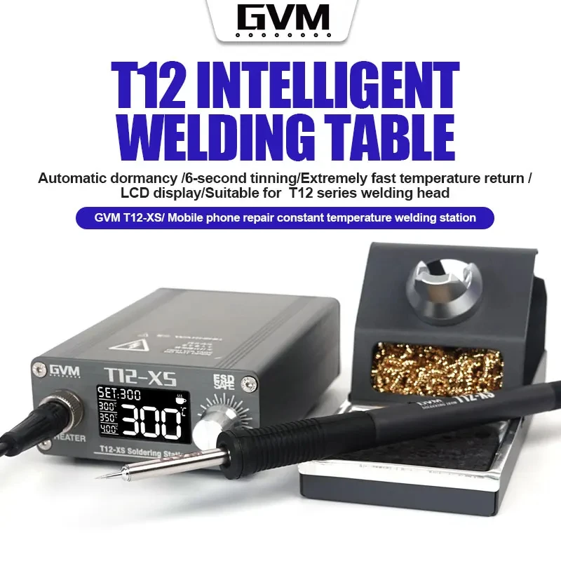 Digital Soldering Station T12 - GVM T12-XS Smart LED-soldeerstation met digitaal