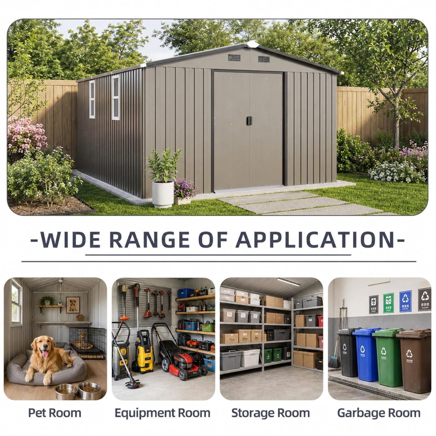 Metalen opslagberging 10x12FT  - Garden Tools recensie en prijs