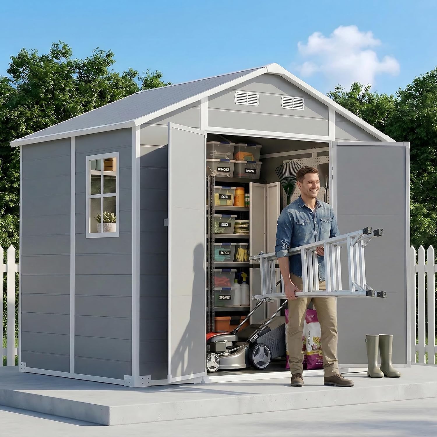 8x6 FT Buitenberging met vloer - Garden Tools recensie en prijs