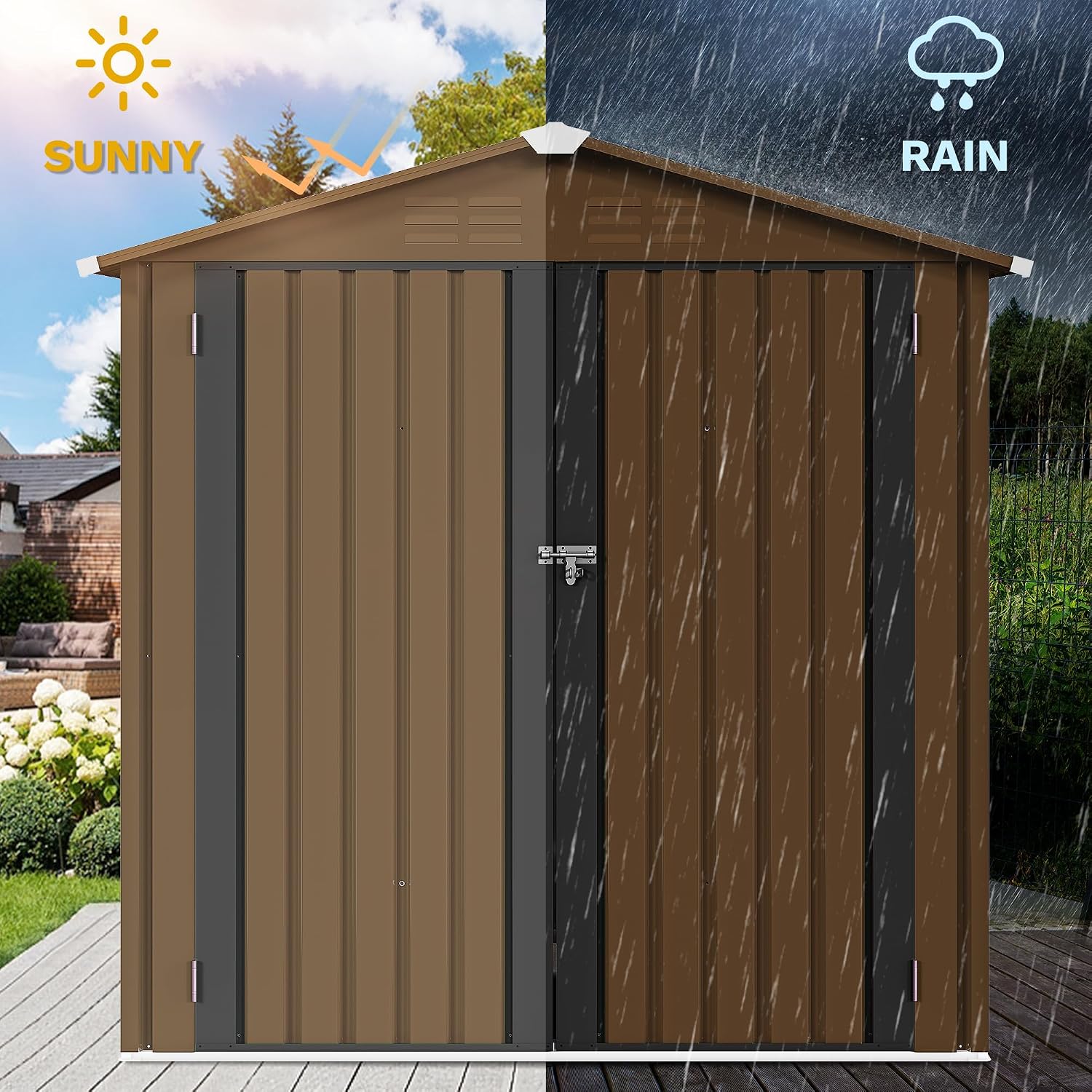 6x4ft Metalen Buitenberging, W - Garden Tools recensie en prijs