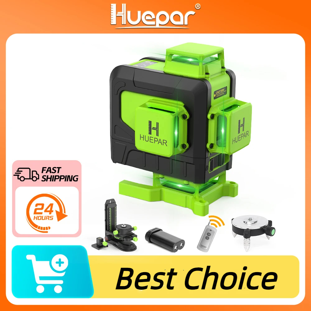 Huepar 16-lijnen 4D-lasernivea - Laser Level 16 Lines 4D Green recensie en prijs