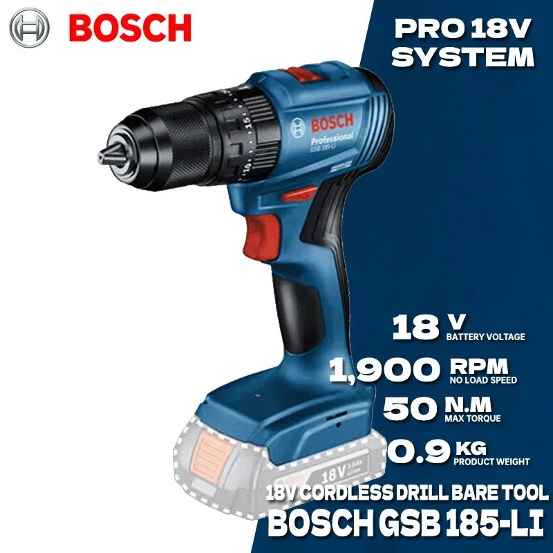 BOSCH GSB 185-LI Borstelloze a - Brushless Cordless Electric Drill 18V recensie en prijs