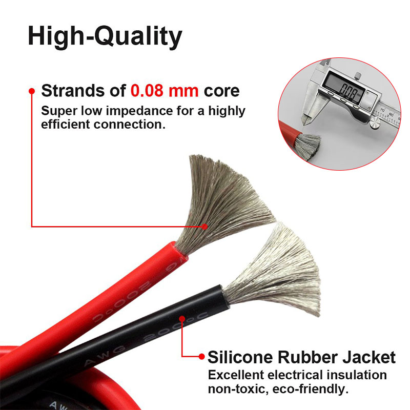 Rood Zwart Siliconen Draad 10a - Electrical recensie en prijs