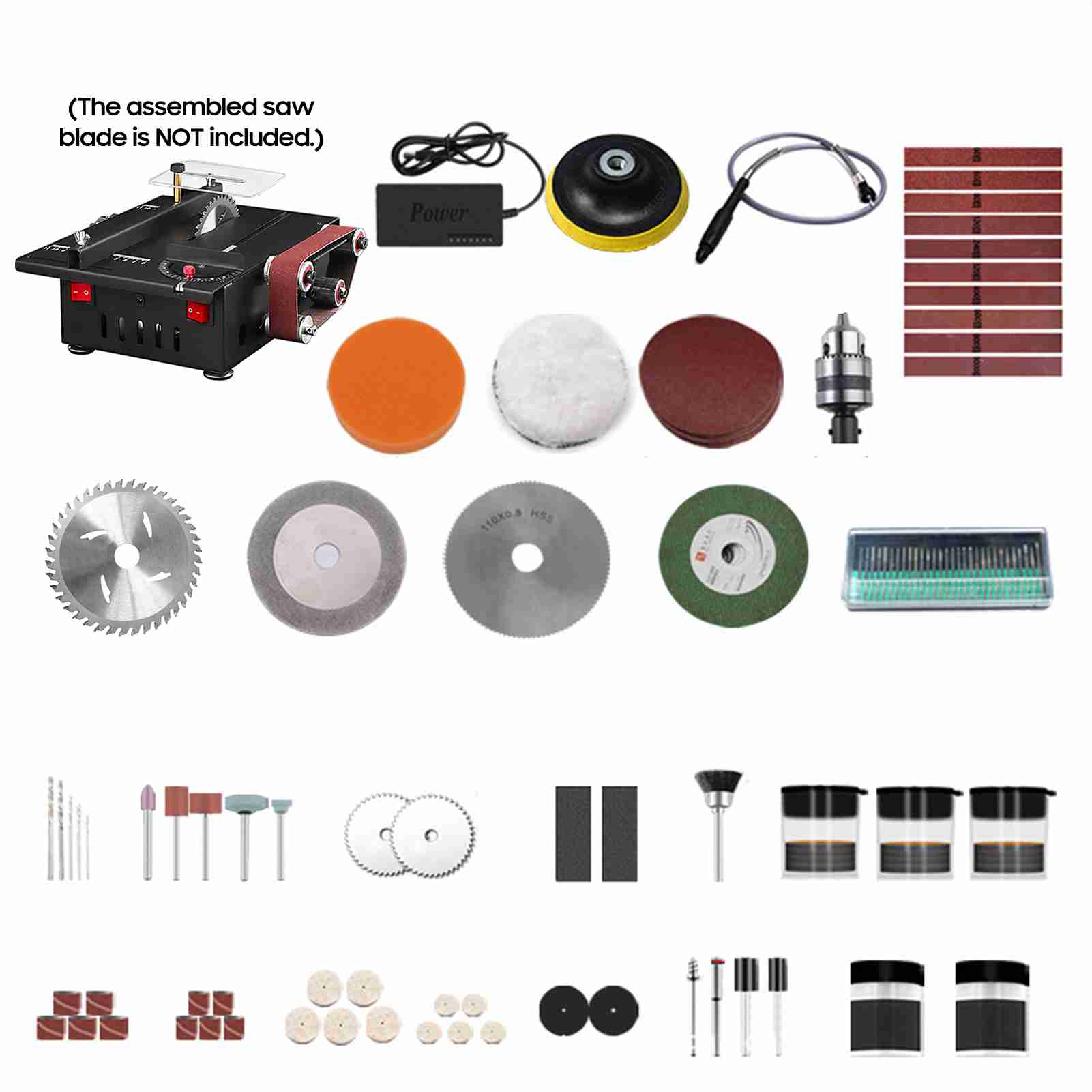 200W mini-banksag en bandschuu - Mini Table Saw For Woodworking recensie en prijs