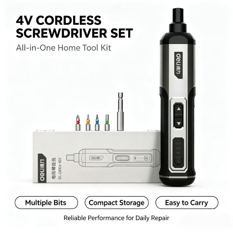 Deli 4V 3-snelheden draadloze  - Electric Screwdriver Rechargeable Usb recensie en prijs