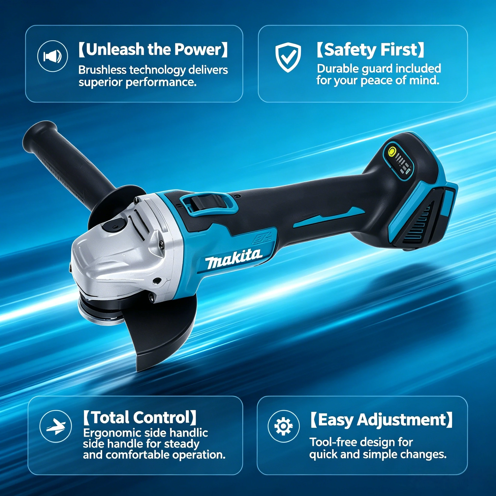 Makita DGA504 borstelloze haak - Brushless Angle Grinder Battery Powered recensie en prijs