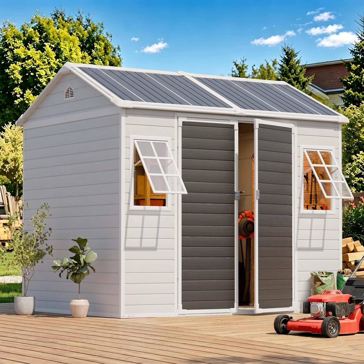 8x6 FT hars opslagberging met  - Garden Tools recensie en prijs