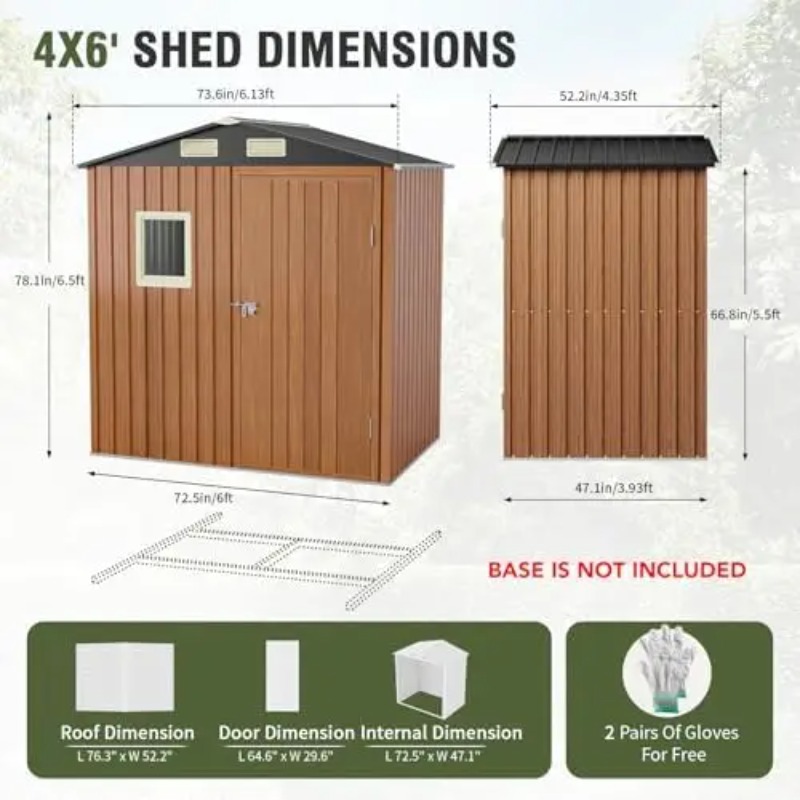 Buitenberging 6x4 ft, afsluitb - Garden Tools recensie en prijs